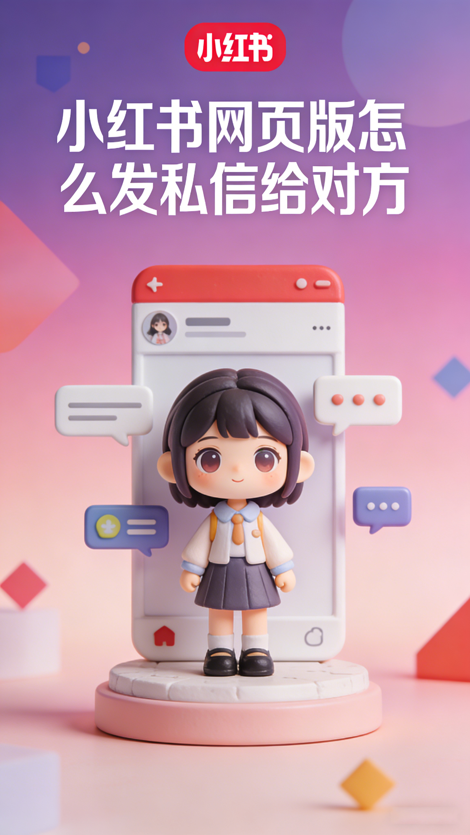 小红书网页版怎么发私信给对方