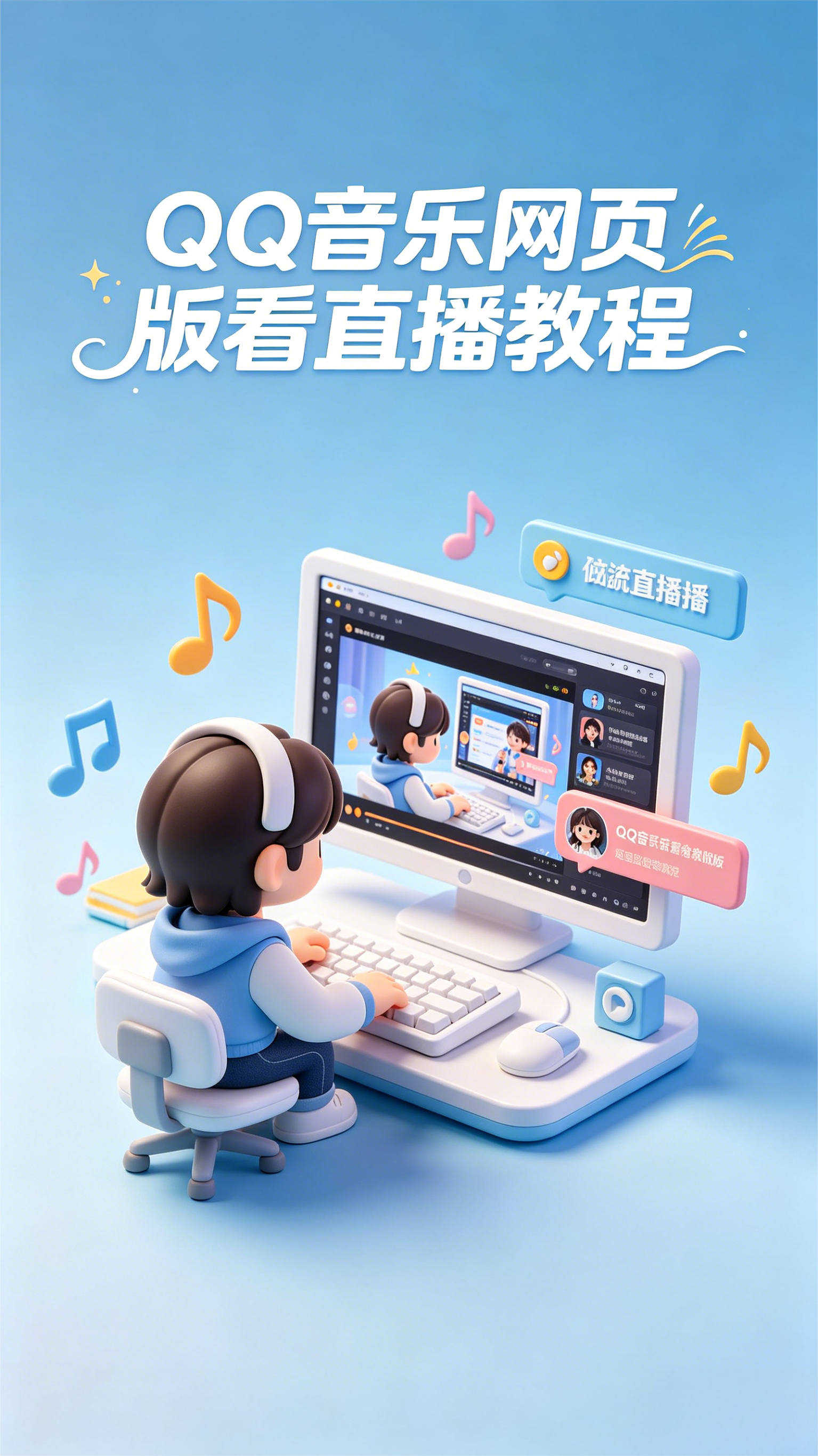 电脑看直播，QQ音乐网页版看直播教程