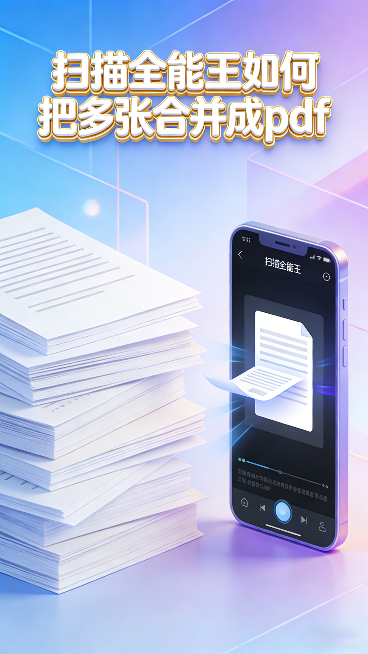 扫描全能王如何把多张合并成pdf
