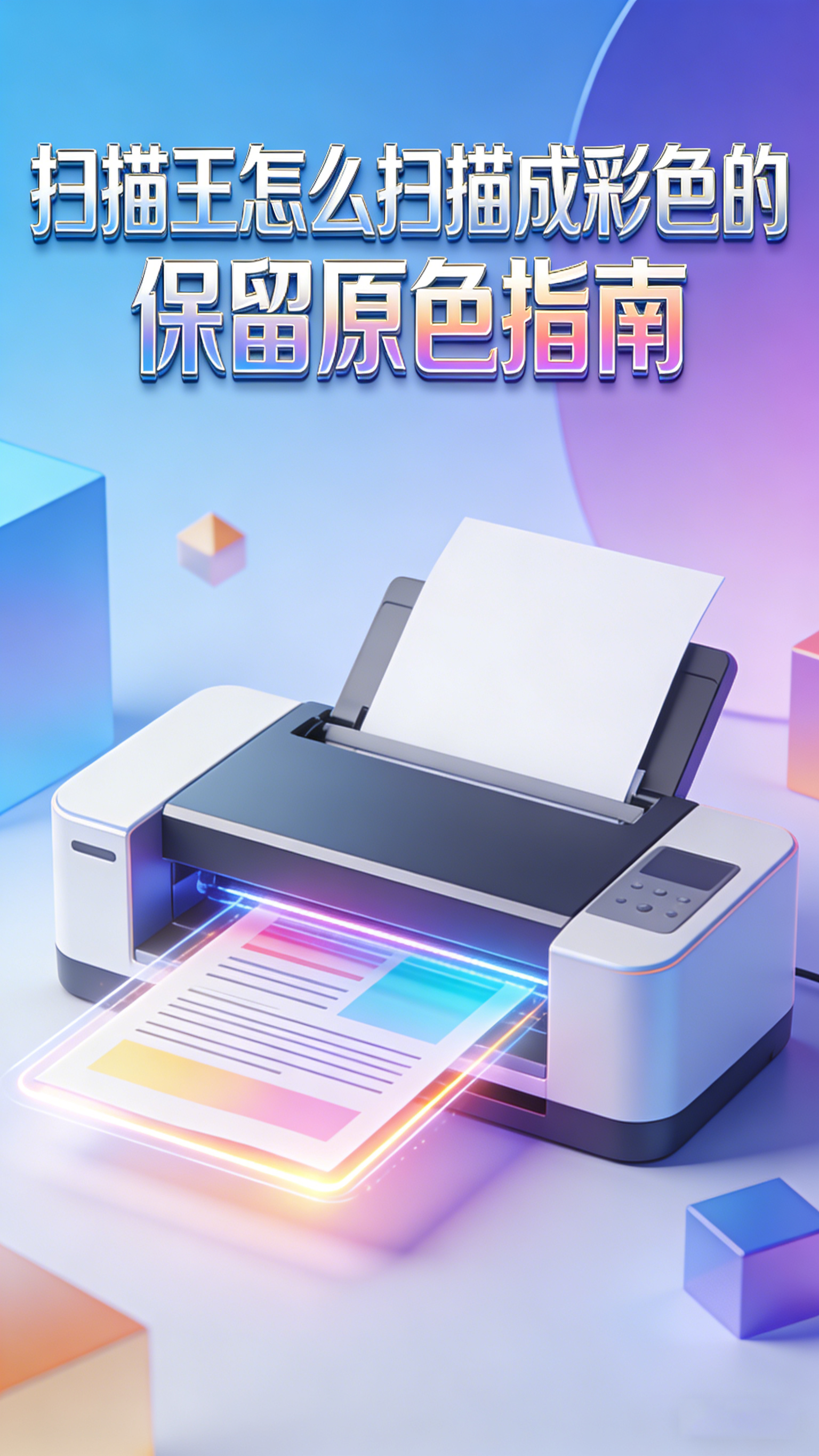 扫描王怎么扫描成彩色的 保留原色指南