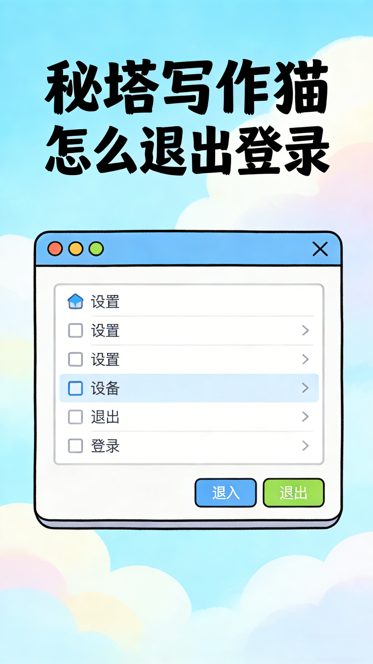 秘塔写作猫怎么退出登录 保护隐私正确操作